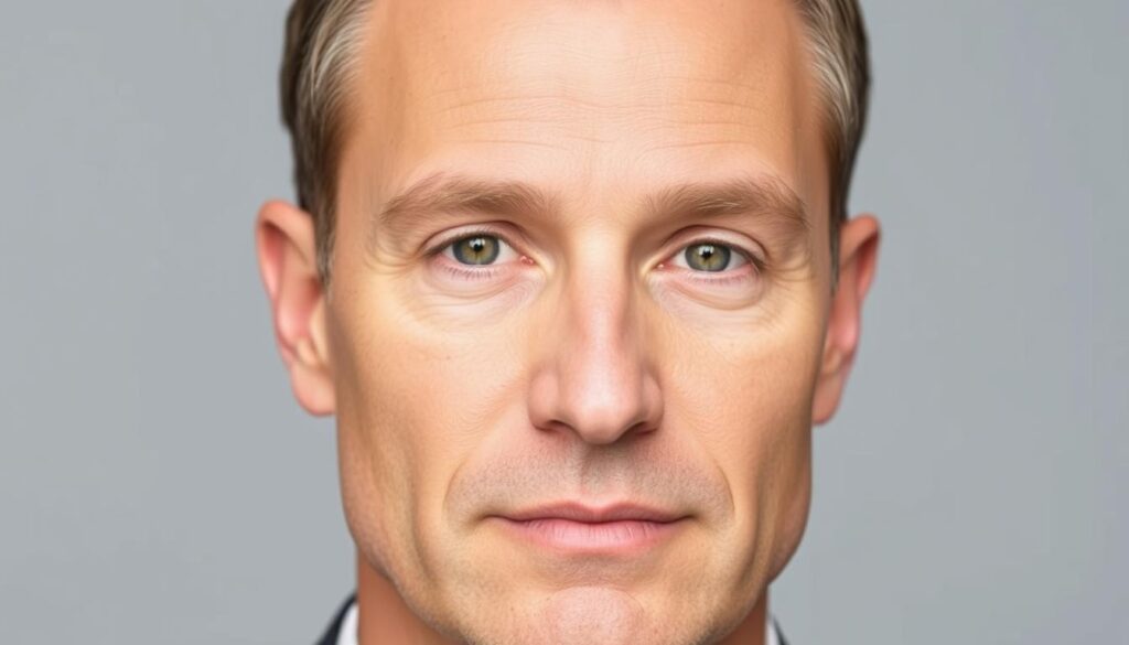 Elegant Caesar cut hairstyle for a receding hairline. Close-up portrait of a mature man with short, neatly trimmed hair styled in a classic Caesar cut. Soft, even lighting creates a clean, groomed appearance, highlighting the well-defined features. The hairstyle frames the face, drawing attention to the eyes and creating a polished, sophisticated look suitable for professional or formal settings. Neutral background allows the subject to be the focal point, emphasizing the effectiveness of this hairstyle for men with thinning or receding hairlines. Elegant Caesar cut hairstyle for a receding hairline. Close-up portrait of a mature man with short, neatly trimmed hair styled in a classic Caesar cut. Soft, even lighting creates a clean, groomed appearance, highlighting the well-defined features. The hairstyle frames the face, drawing attention to the eyes and creating a polished, sophisticated look suitable for professional or formal settings. Neutral background allows the subject to be the focal point, emphasizing the effectiveness of this hairstyle for men with thinning or receding hairlines.