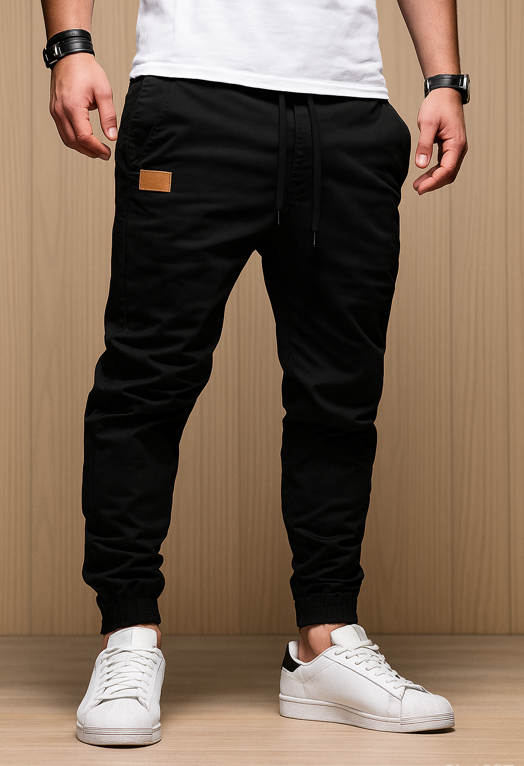 JMIERR Mens Casual Joggers Pants - Cotton Drawstring Chino Cargo Pants